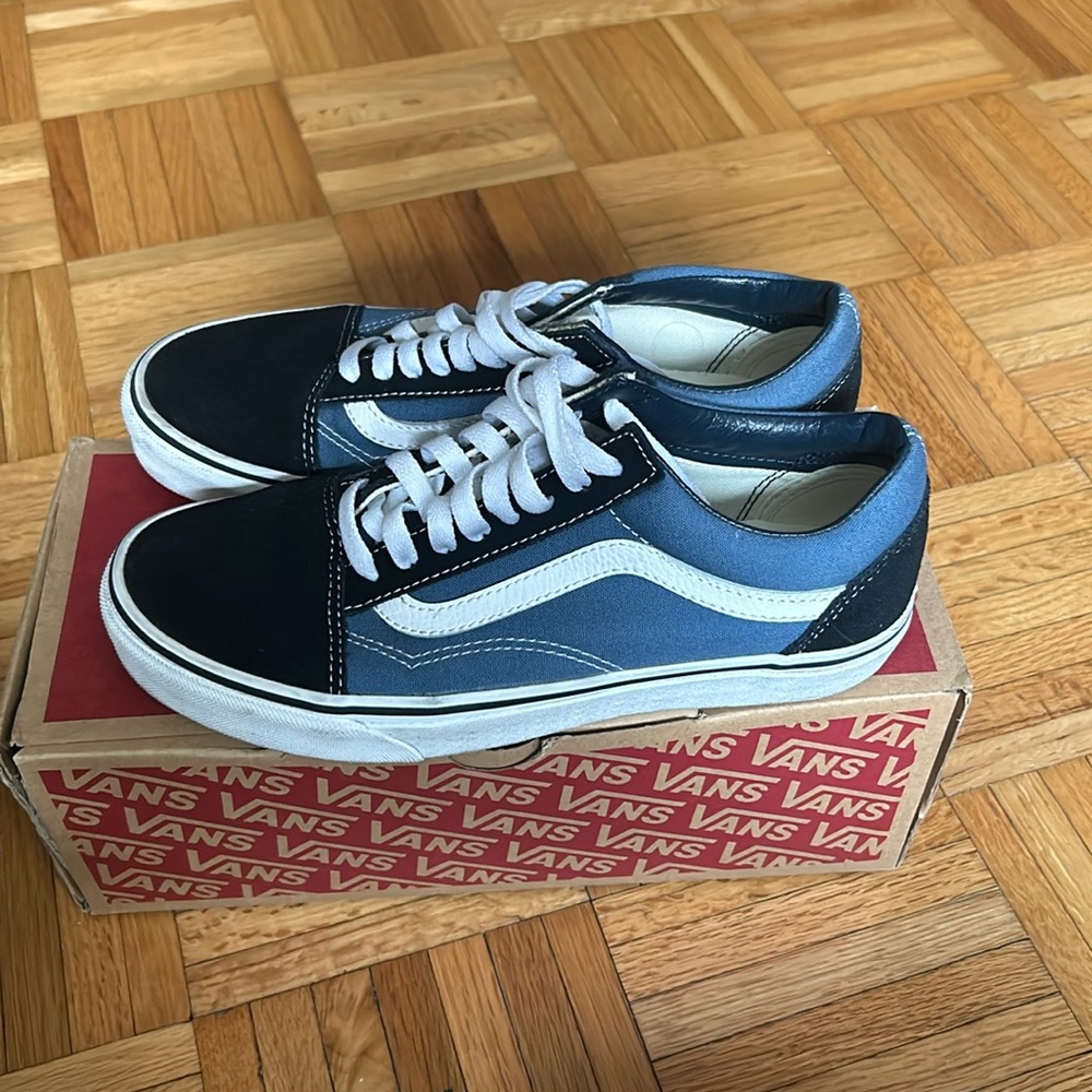 Vans Old Skool Shoe - Blue, Black, White